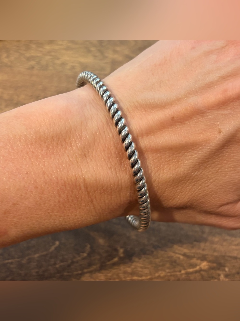Vintage SILPADA B1614 Sterling Silver 925 Twisted Rope Bangle Bracelet - Picture 2 of 4